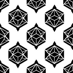 Geometric Repeat vector clean black silhouette design white background