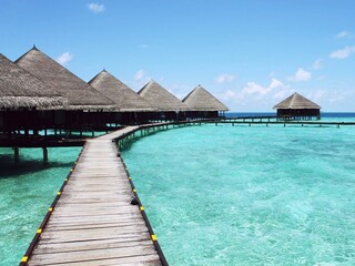 swimming pool in tropical resort