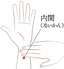 手のツボ　内関