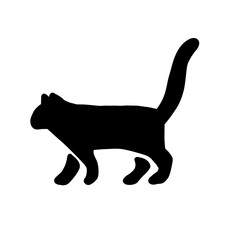 「黄色い猫のシルエットアイコン / Yellow Cat Silhouette Icon」

