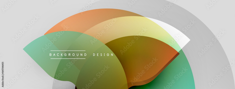 Poster abstract shapes overlap, creating vibrant color gradients. modern design elements suggest fluidity, 