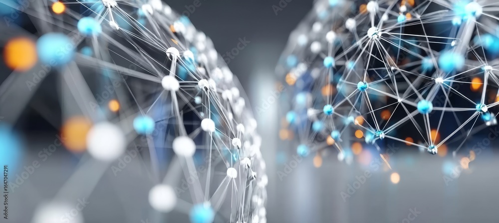 Aufkleber futuristic internet interface showcasing complex data information technology and global connections