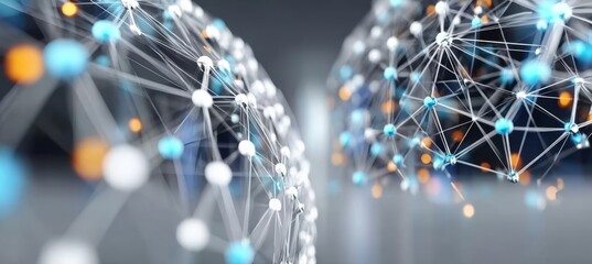 Futuristic Internet Interface Showcasing Complex Data Information Technology and Global Connections