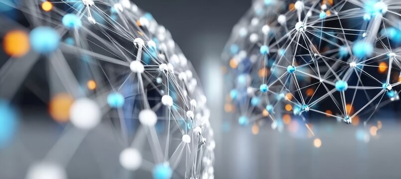 Futuristic Internet Interface Showcasing Complex Data Information Technology and Global Connections