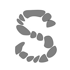 Font and number motif stone