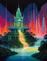 In an ethereal and vividly luminescent universe a fant