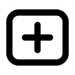 Obraz premium Plus Sign Square Icon