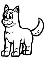 vector illustration of cartoon dog