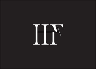 HF Logo design vector template image