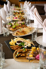 delicious food, closeup view. catering