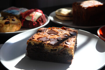 chocolate cake on a plate