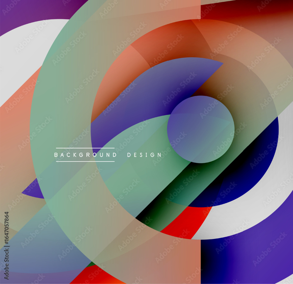 Poster abstract circles overlap, creating vibrant color gradients. modern design, smooth transitions, dynam