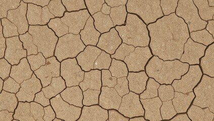 Dry cracked earth desert texture, top-down aerial view, minimalist abstract natural pattern