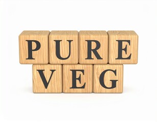Wooden -PURE VEG- BLOCKS