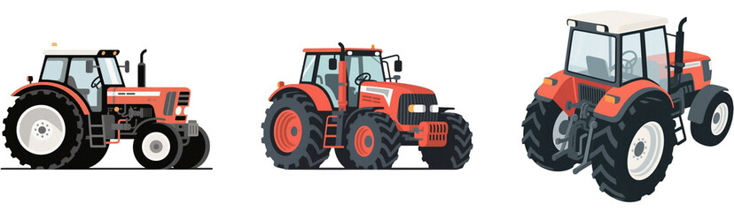 トラクター　乗り物　イラスト