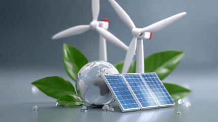 Explore renewable energy innovations via interactive holographic globe at sustainability expo