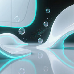Abstract White Futuristic Background