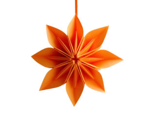 Orange Star Ornament Inspired by Japanese Tanabata Festival