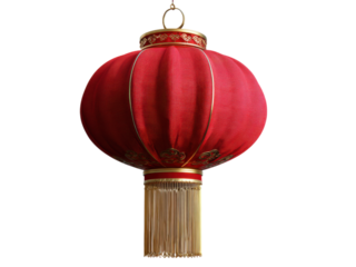 Vibrant Red Chinese Lantern for Lunar New Year Celebrations