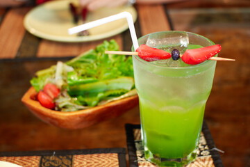 Abstract blurred image of Italian Soda for background usage