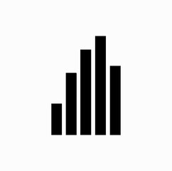Bar Chart Silhouette &ndash; Minimalist Business Growth Icon
