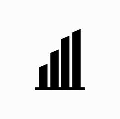 Bar Chart Silhouette – Minimalist Business Growth Icon