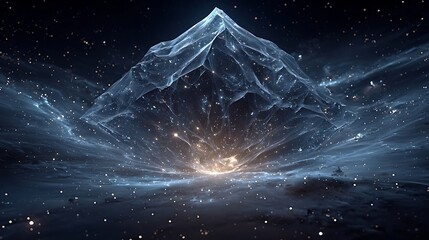 Fototapeta premium Complex gemstone structure with cosmic particles high resolution picture