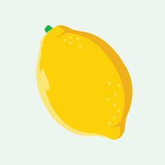 Whole Lemon simple cartoon vector illustration