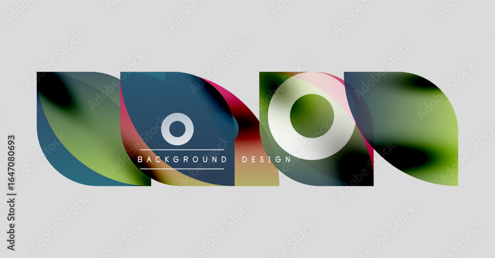 Aufkleber abstract colorful shapes overlap, creating dynamic background design. text background and design pre