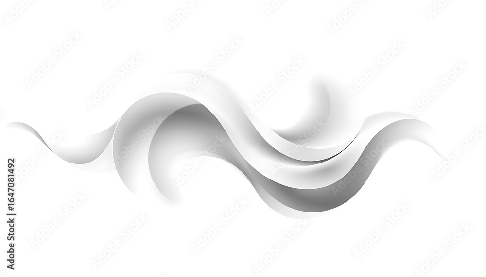 Poster abstract white background with soft flowing curves creating a smooth and elegant design element