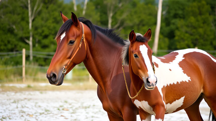 Obraz premium Horse and colt
