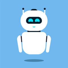 Robot Assistant or Chat Bot - vector illustration. Artificial intelligence bot.