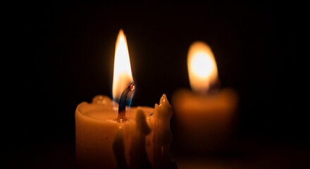 Soft Candlelight Glow with Melting Wax