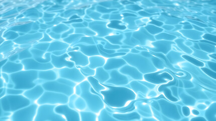Obraz premium Crystal clear water surface reflecting sunlight in swimming pool