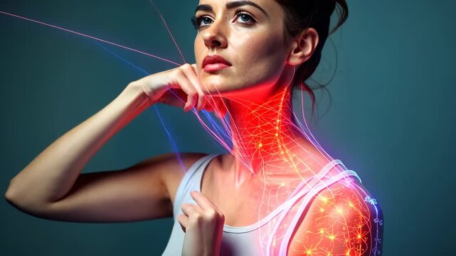 endocrine, thyroid health, hormone balance. Gland function. Thyroid gland regulation improves metabolism. Hormonal secretion stabilizes mood. Endocrine system maintains homeostasis.