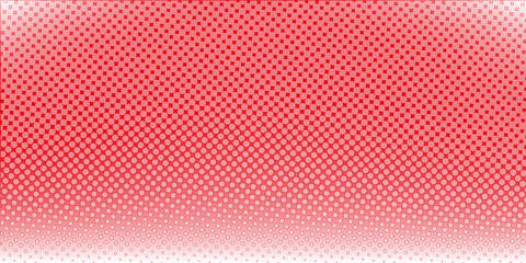 Red background with white halftone dot gradient concept