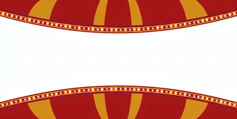 Colorful Circus Background with Bright Lights and Red Design