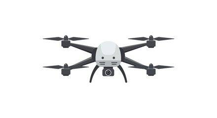 Isolated drone illustration with camera for aerial photography and videography purposes