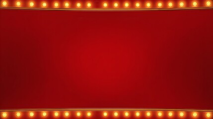 Red Velvet Background with Bright Lights for Performance or Event
