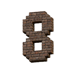Old Brick Wall 3D Alphabet or PNG Letters