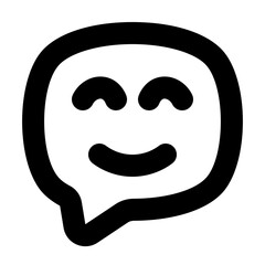 Obraz premium Happy Chat Bubble Emoticon Icon