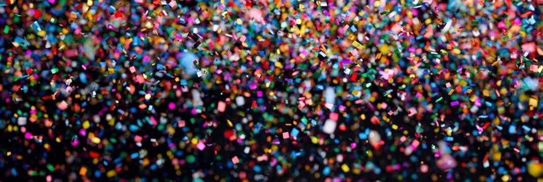 ESPLOSIONE DI CORIANDOLI E GLITTER COLORATI