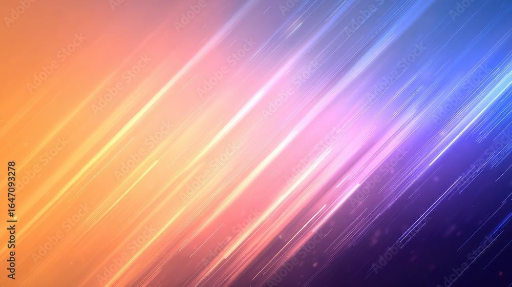 Poster dynamic streaks of light flow across a vibrant gradient background, perfect for adding a modern and 
