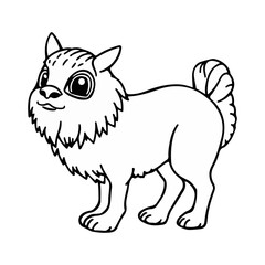 cute lion character sketch vector illustration