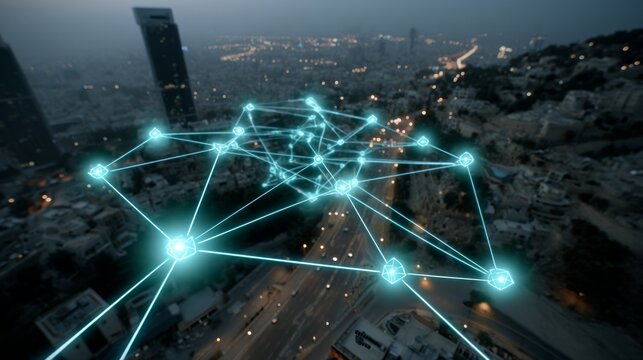 Futuristic city in smog urban environment high temperatures dystopian viewpoint on climate change