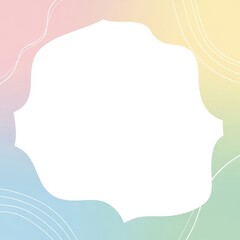 Obraz premium Colorful Pastel Gradient Background with Abstract Curves and Lines for Creative Design