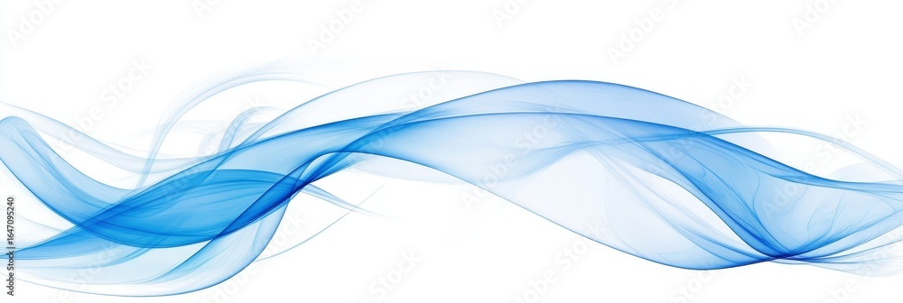Poster a stunning stock image of soft flowing blue lines with dynamic curves and elegant highlights