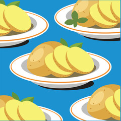 Classic tuber vegetable illustration for farmers market..eps