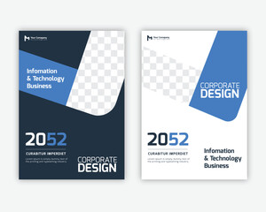Business book cover design template in a4brochure annual report magazine poster