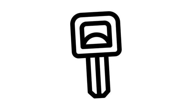 car key minimalist stroke animation